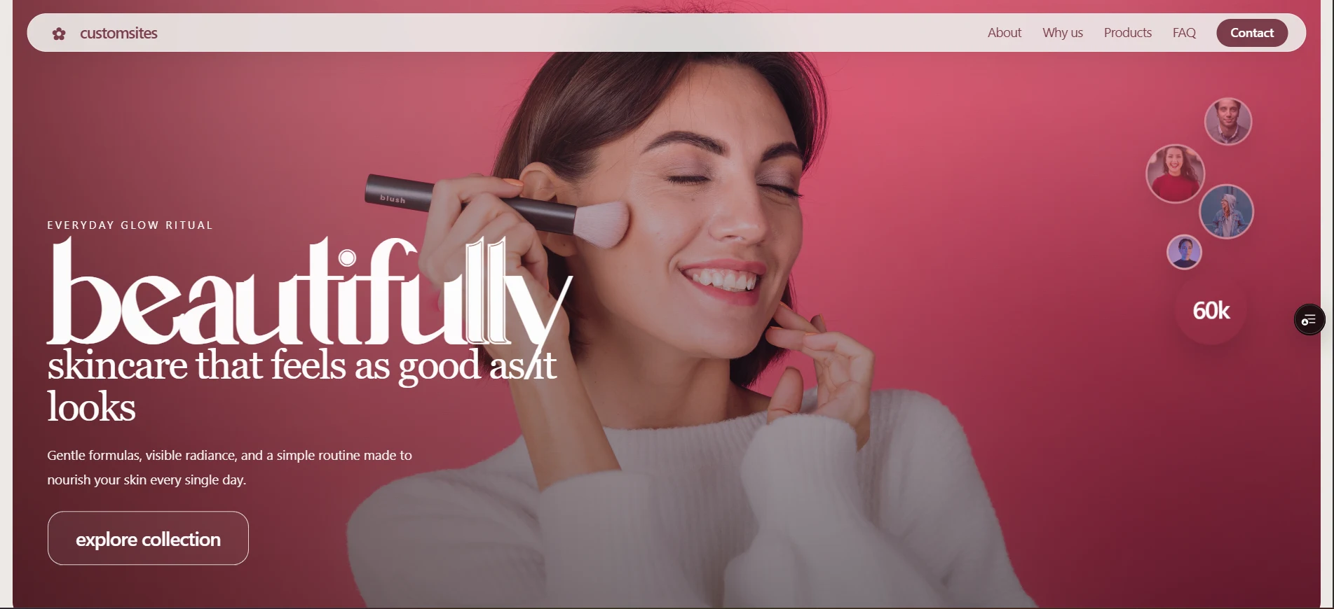 Beauty Website Template website template preview
