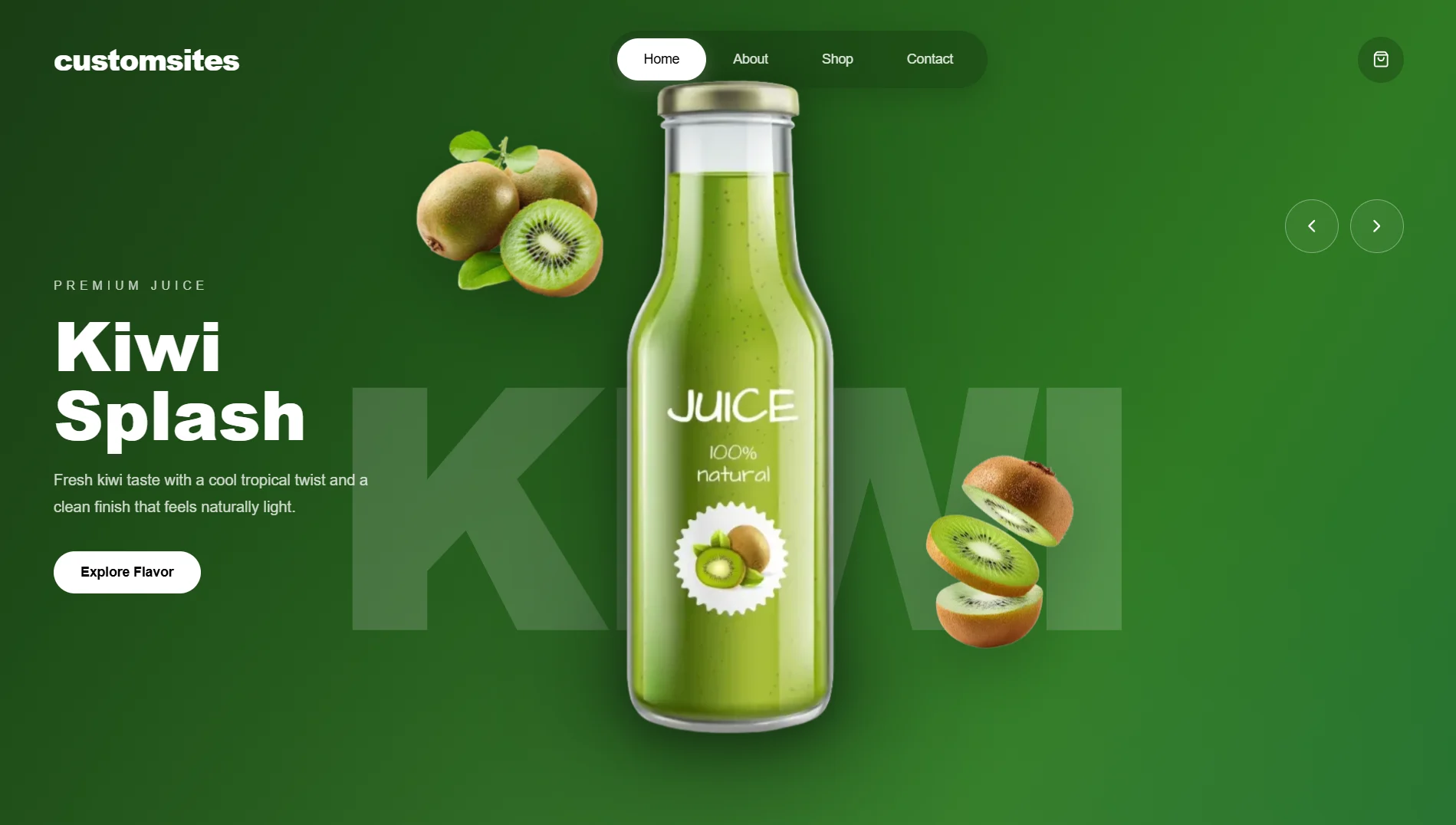 Beverage Shop Website Template website template preview