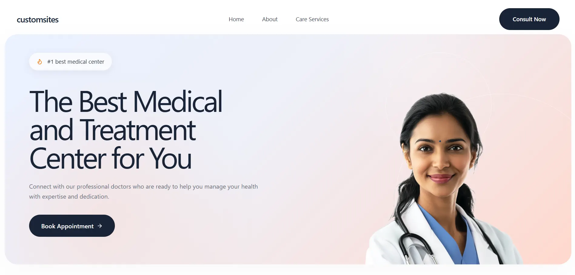 Doctor Website Template website template preview