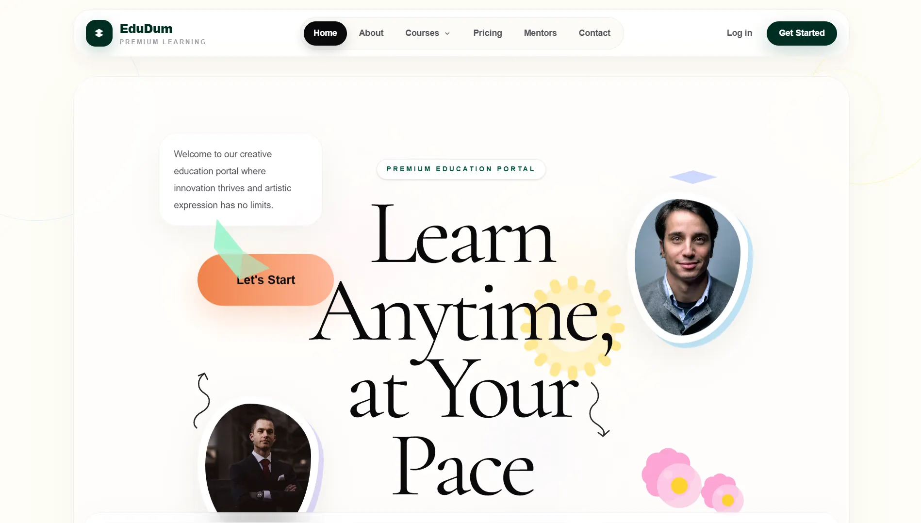 Education Website Template website template preview