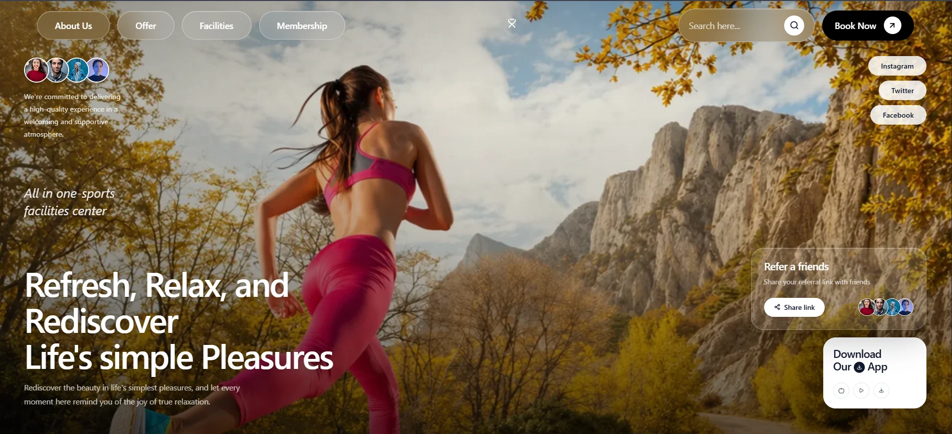 Gym Website Template website template preview