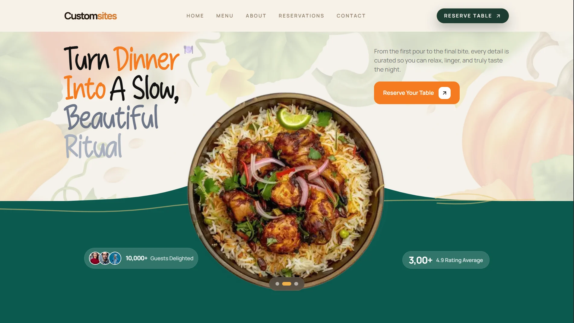 Restaurant Website Template website template preview